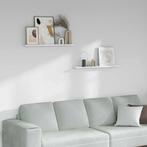 vidaXL Wandplank met plank 2 pcs Wit Marmer 80 x 9 x 3 cm, Huis en Inrichting, Verzenden, Nieuw