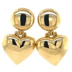 Gouden hart oorhangers 18 krt, Sieraden, Tassen en Uiterlijk, Oorbellen, Ophalen of Verzenden, Nieuw