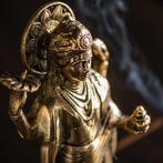 Beeld Dhanvantari (God of Ayurveda) - Messing, Nieuw