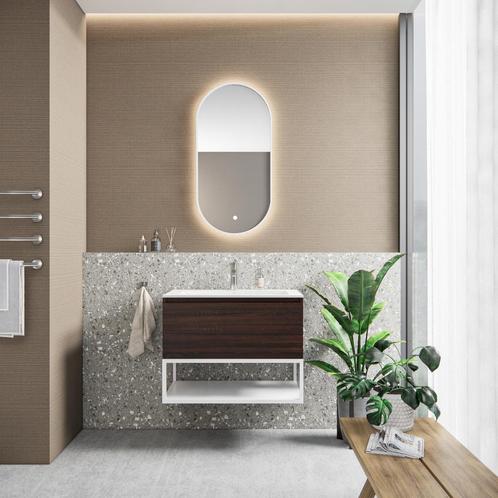 Badkamermeubelset BWS Anubis Frame 60cm 1 Lade Sonama, Doe-het-zelf en Verbouw, Sanitair, Bad, Nieuw, Ophalen of Verzenden