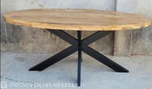 Mangohout eettafel ovaal 180 cm en 200 cm, Huis en Inrichting, Tafels | Eettafels, 50 tot 100 cm, 150 tot 200 cm, Ovaal, Vijf personen of meer