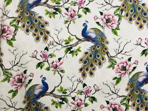 Eleganza in Bloei: de Verborgen Tuin van de Pauw -, Antiek en Kunst, Antiek | Kleden en Textiel