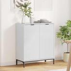 vidaXL Dressoir Hoogglans wit 69.5 x 33 x 82 cm Bewerkt hout, Huis en Inrichting, Verzenden, Nieuw, Overige houtsoorten, Minder dan 50 cm