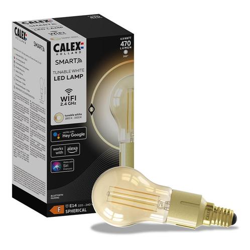 Calex Smart LED Lamp Kogellamp Gold E14 4,9W 470lm, Huis en Inrichting, Lampen | Losse lampen, Ophalen of Verzenden