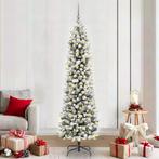 vidaXL Slanke Kerstboom met decoratieve touwlichten Wit 210, Diversen, Verzenden, Nieuw