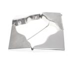 Witgouden design broche, Ophalen of Verzenden, Gebruikt, Overige kleuren, Goud