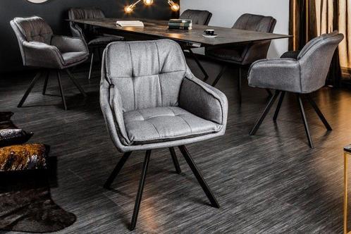 Draaibare designstoel MR. LOUNGER grijs met armleuning -, Huis en Inrichting, Stoelen, Ophalen of Verzenden