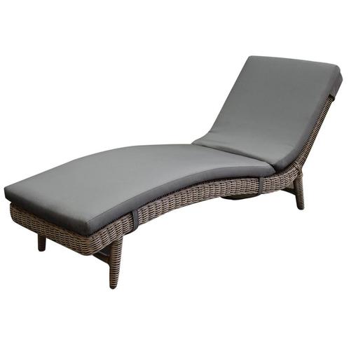 Santika ligbed met grijs kussen, Tuin en Terras, Tuinsets en Loungesets, Nieuw, Wicker, Ophalen of Verzenden