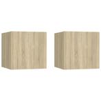 vidaXL Nachtkastjes 2 st 30,5x30x30 cm spaanplaat sonoma, Huis en Inrichting, Minder dan 45 cm, Verzenden, Nieuw, Minder dan 55 cm