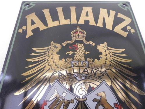 Allianz Versicherung - Emaille bord - Emaille, Antiek en Kunst, Antiek | Wandborden en Tegels