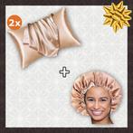 SATIN SET - Bescherm je haar & huid - Kaki Satijnen Slaapmut, Ophalen of Verzenden, Nieuw