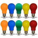 10 stuks LEDmaxx gekleurde LED lampen E27 3W Rood Geel Gr..., Ophalen of Verzenden, Nieuw