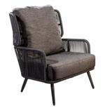 Tsubasa lounge chair alu black/rope black/soil - Yoi, Tuin en Terras, Nieuw, Verzenden