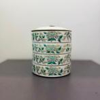 Een Chinees famille-rose rood-poeder doos set - Porselein -