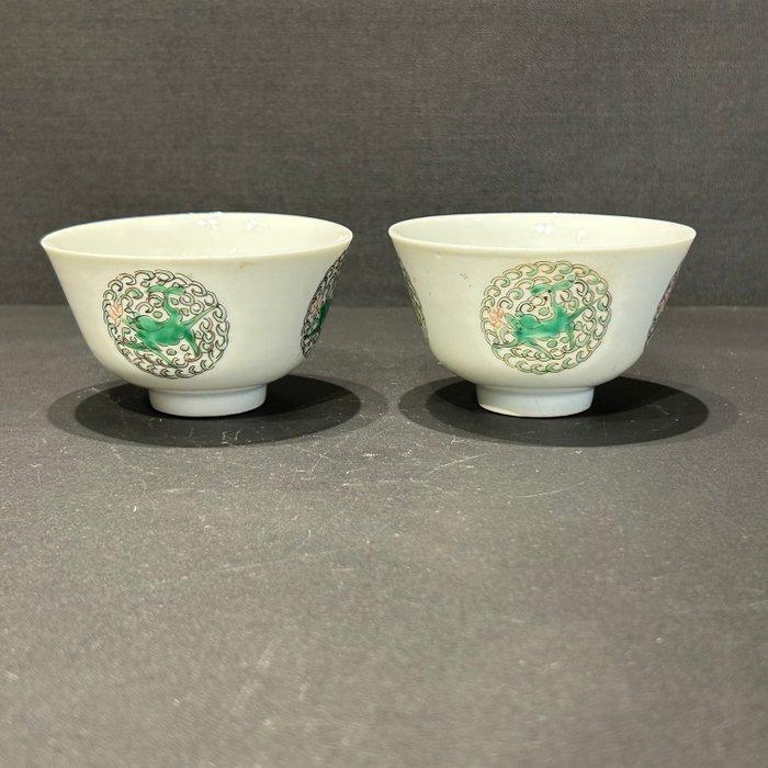 Kop en schotel - Porselein - set porcelain tea cup, Antiek en Kunst, Antiek | Overige Antiek