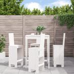 vidaXL 5-delige Barset massief grenenhout wit, Tuin en Terras, Tuinsets en Loungesets, Verzenden, Nieuw