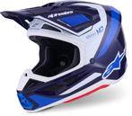 Alpinestars S-M7 Rise Blauw Wit Crosshelm, Nieuw met kaartje, Overige merken, Heren, Offroadhelm