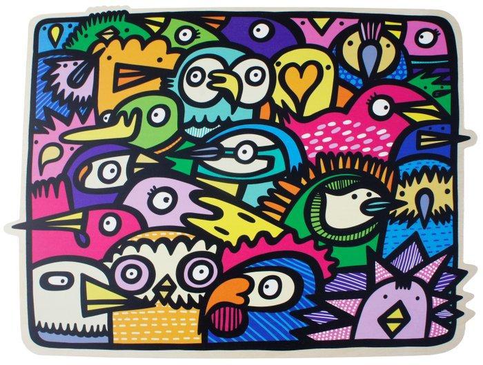 Kev Munday - Bird Song - Birch Plywood edition - No Reserve, Antiek en Kunst, Kunst | Designobjecten