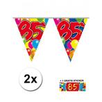 85 jaar vlaggenlijnen 2x met gratis sticker - 85 jaar vers.., Hobby en Vrije tijd, Verzenden, Nieuw