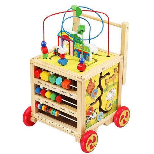 Houten educatieve baby loopwagen geschikt vanaf 12 maanden, Kinderen en Baby's, Speelgoed | Buiten | Voertuigen en Loopfietsen