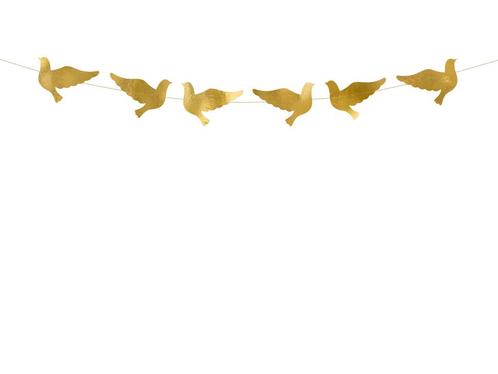 Bruiloft Slinger Duif Goud 86cm, Hobby en Vrije tijd, Feestartikelen, Nieuw, Verzenden