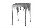 Extravagante bijzettafel LIQUID LINE S 34cm zilver, Ophalen of Verzenden, Nieuw