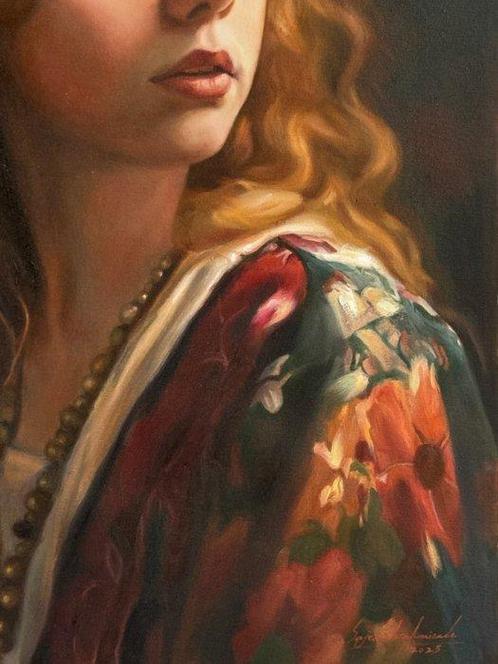 Sjed Ebrahimizade - Innocent look, Antiek en Kunst, Kunst | Schilderijen | Modern
