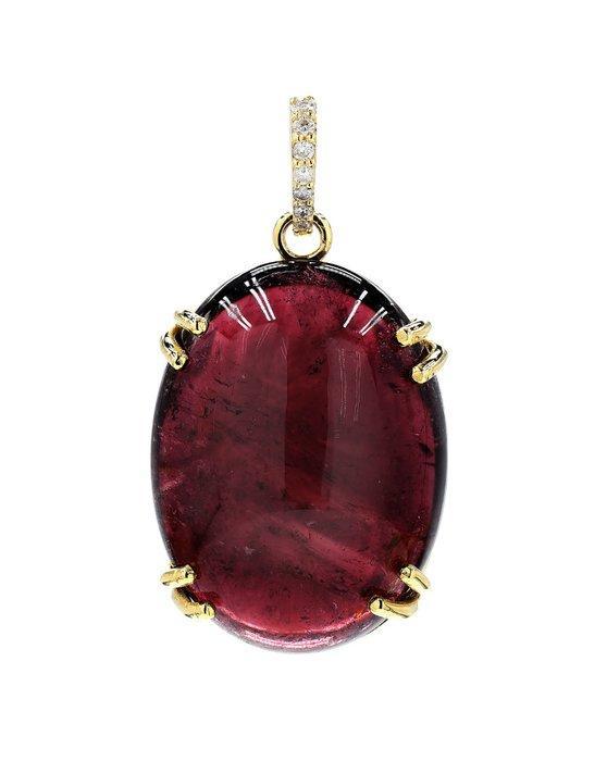 Hanger - 14 karaat Geel goud - 15.03ct. tw. Toermalijn -, Sieraden, Tassen en Uiterlijk, Antieke sieraden