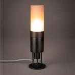 *WOONWINKEL* Dutchbone Momo Zwarte Tafellamp Glas En Hout, Huis en Inrichting, Lampen | Tafellampen, Verzenden, Nieuw