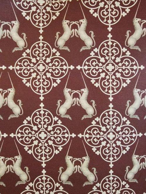 Exclusief renaissanceweefsel in damaststijl - Bordeaux -, Antiek en Kunst, Antiek | Kleden en Textiel