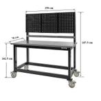 Werkbank op wielen met 160 x 70 cm. metalen blad., Ophalen of Verzenden, Nieuw