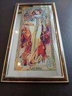 Spiegel (4) - Glas, Hout - Na Alphonse Mucha, Antiek en Kunst
