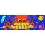 Happy Birthday Banner Octopus 1,52m, Verzenden, Nieuw