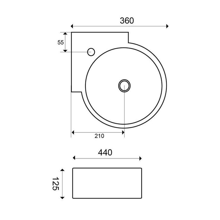 Keramische Hoekfontein Devi 44X27,5X1,2 Cm Wit, Doe-het-zelf en Verbouw, Sanitair, Ophalen of Verzenden