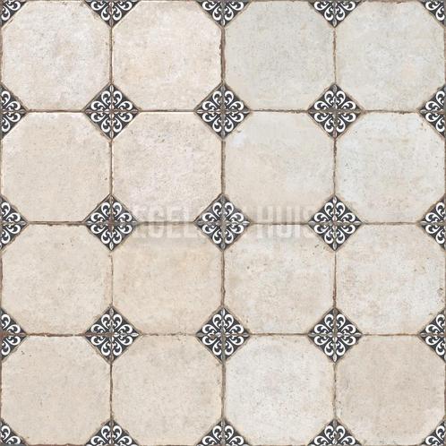 Vloertegel / wandtegel fs field zwart 45.2x45.2 cm 4 in 1, Doe-het-zelf en Verbouw, Tegels, Vloertegels, Nieuw, 10 m² of meer