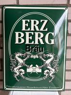Stijlvol groen emaille bord van de Erzberg Bräu, Antiek en Kunst