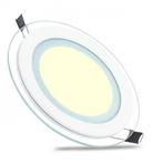LED Downlight Slim - Inbouw Rond 12W - Warm Wit 3000K - Glas, Nieuw, Plafondspot of Wandspot, Glas, Led