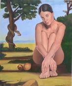 Claudio Apparuti - La mela, Antiek en Kunst, Kunst | Schilderijen | Modern