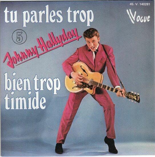 Johnny Hallyday - Tu Parles Trop + Bien Trop Timide (Viny..., Cd's en Dvd's, Vinyl Singles, Verzenden