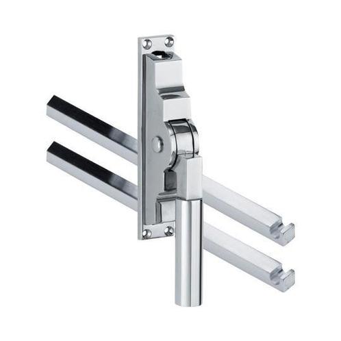 Pomp-espagnolet Bauhaus Glans Chroom Inclusief 2 Stangen, Doe-het-zelf en Verbouw, Hang- en Sluitwerk, Nieuw, Ophalen of Verzenden