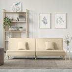 vidaXL Slaapbank stof crèmekleurig, Verzenden, Nieuw, Stof, 200 tot 250 cm