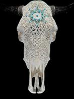 Geen reserveprijs - Grote witte uitgeholde stierenhoofd met, Nieuw