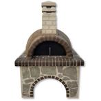 Pizzaoven Sxistolithos Karistos Stone Grey Firebrick Large, Tuin en Terras, Houtskoolbarbecues, Nieuw, Verzenden