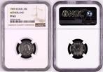 Nederland. Juliana. 25 Cents 1969 Cock Proof, NGC PF 62, Postzegels en Munten, Munten | Nederland