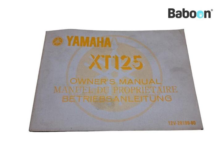 Instructie Boek Yamaha XT 125 (12V) 1982-1984 (XT125), Motoren, Onderdelen | Yamaha, Gebruikt, Verzenden