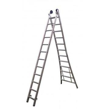 Maxall Reform Ladder 2-delig uitgebogen 5,50m gevelrollen...