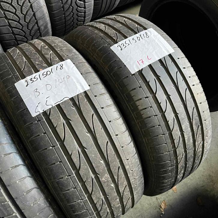 2 x Bridgestone Dueler HP 235-50-18 Zomerbanden 5,5mm, Auto-onderdelen, Banden en Velgen, 18 inch, Zomerbanden, 235 mm, Personenwagen