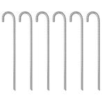 vidaXL Tentharingen 6 st Ø12 mm 41,5 cm gegalvaniseerd staal, Caravans en Kamperen, Verzenden, Nieuw