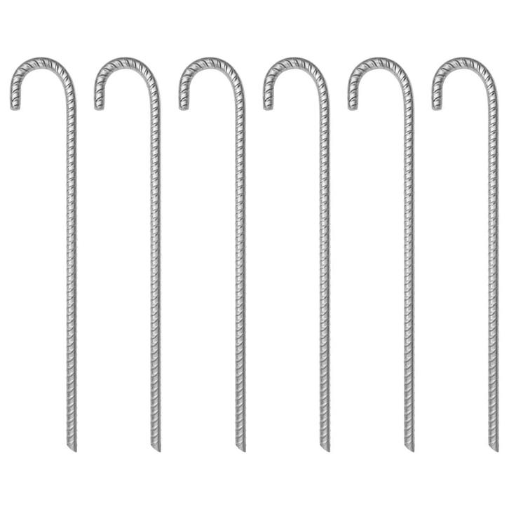 vidaXL Tentharingen 6 st Ø12 mm 41,5 cm gegalvaniseerd staal, Caravans en Kamperen, Tentaccessoires, Nieuw, Verzenden