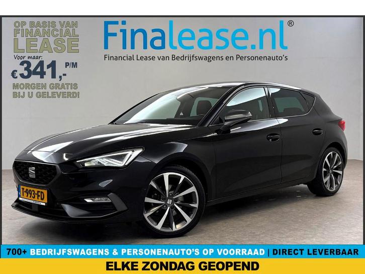 SEAT Leon 1.5 eTSI FR Launch Edition Sfeer Virtual Carplay, Auto's, Seat, Lease, Automaat, Overige carrosserieën, Benzine, Zwart